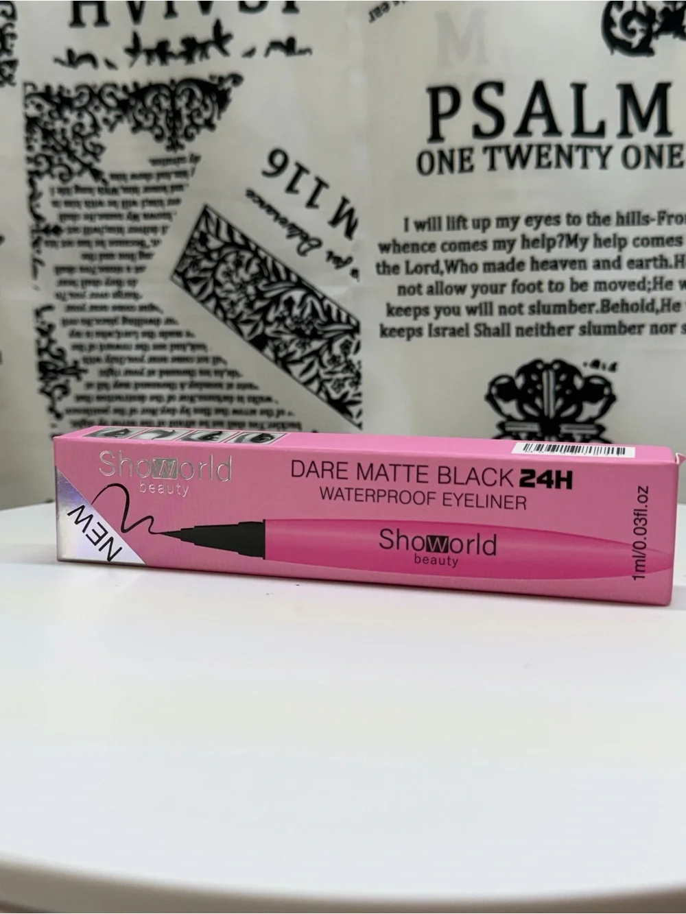 Showorld Beauty Dare Matte Black 24H Waterproof Eyeliner - Pink Packaging